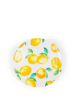 coincasa Picnic E Tempo Libero|Piatto frutta melammina motivo limoni Bianco