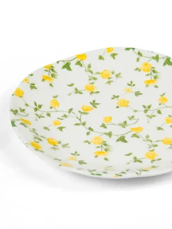 coincasa Piatti|Piatto frutta porcellana motivo fiorellino Bianco