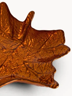 Piatti|Piatto in vetro a forma foglia Multicolor