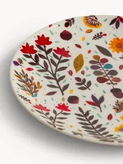 Piatti|Piatto pane in stoneware motivo foglioline Multicolor