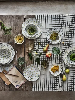 coincasa Piatti|Piatto pane porcellana motivo fiorellino Bianco