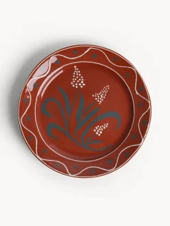 Piatti|Piatto piano Austin ceramica stoneware dipinta a mano Rosso mattone