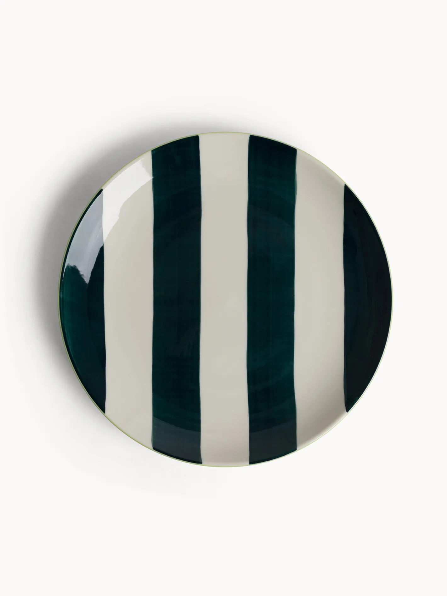 coincasa Piatti|Piatto piano in ceramica a righe Multicolor