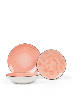 coincasa Piatti|Piatto piano in stoneware Tokyo Rosa