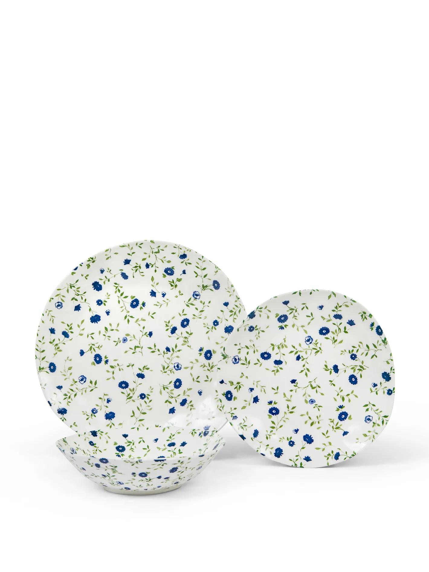 coincasa Piatti|Piatto piano porcellana motivo fiorellino Bianco