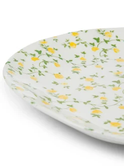 coincasa Piatti|Piatto piano porcellana motivo fiorellino Bianco