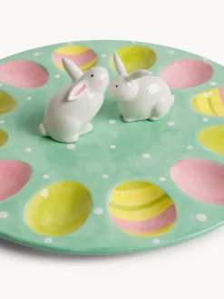 coincasa Piatti|Piatto porta uova in ceramica applicazione coniglietto Multicolor