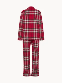 Homewear|Pigiama in flanella motivo tartan Rosso