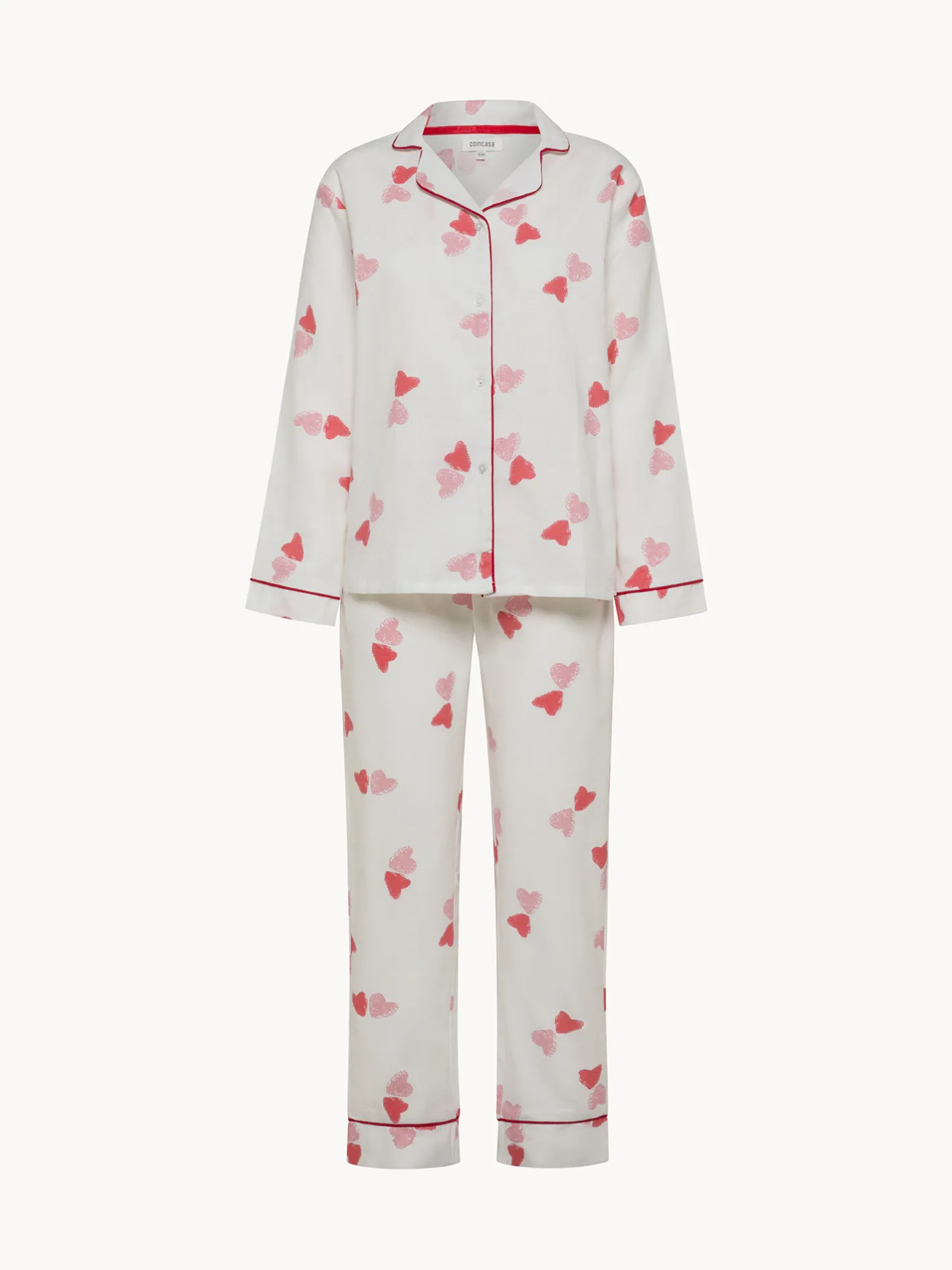 Homewear|Pigiama in flanella motivo cuori Multicolor