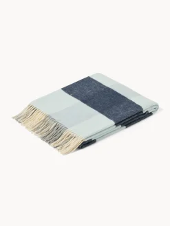 coincasa Biancheria Da Letto|Coperte E Plaid|Plaid a quadri made in Italy Blu chiaro