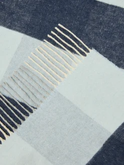 coincasa Biancheria Da Letto|Coperte E Plaid|Plaid a quadri made in Italy Blu chiaro