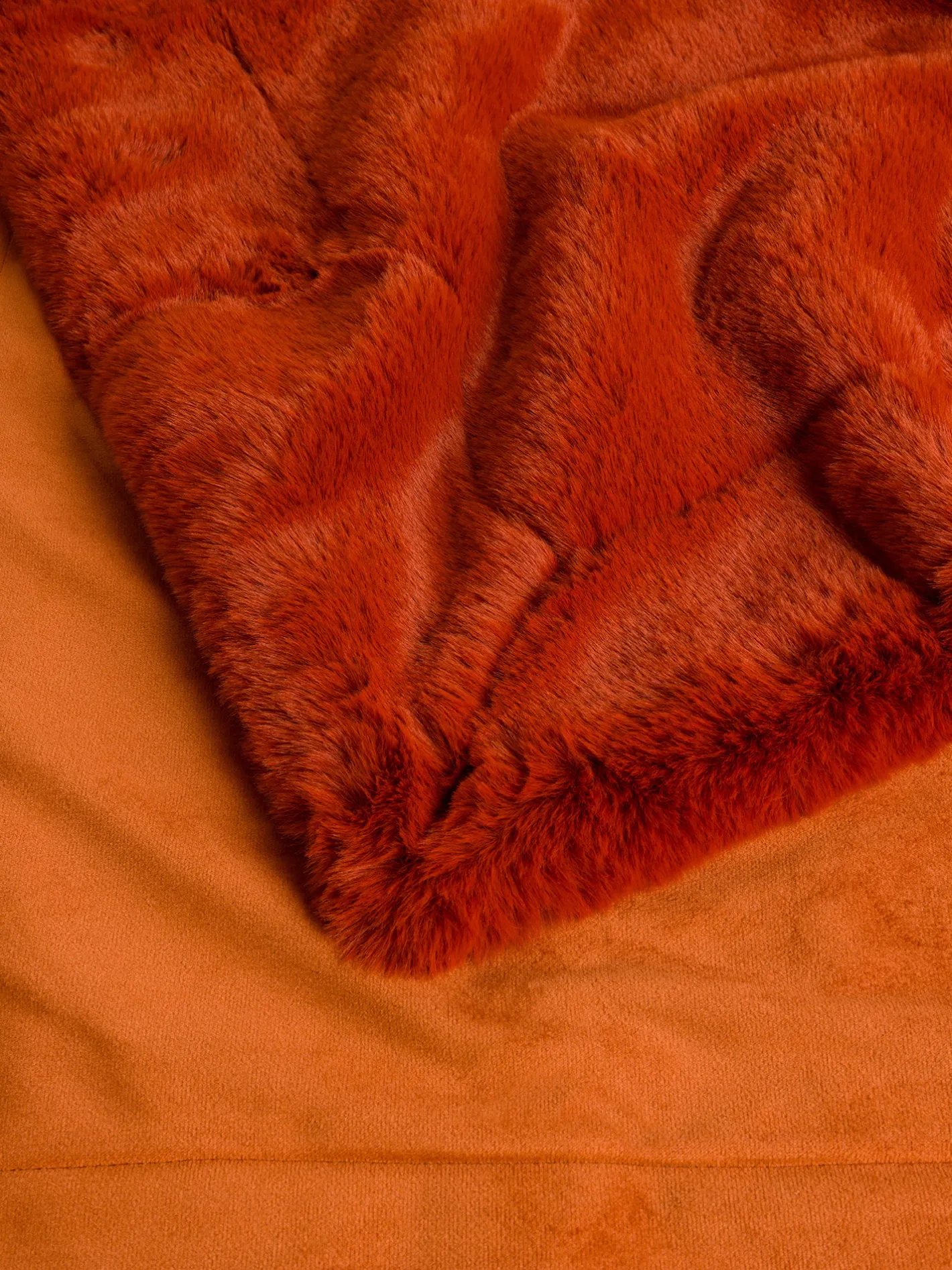 coincasa Biancheria Da Letto|Coperte E Plaid|Plaid effetto pelo Arancione