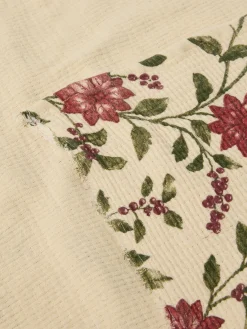 coincasa Coperte E Plaid|Camera Da Letto|Plaid in garza di cotone stampa artigianale Rosso