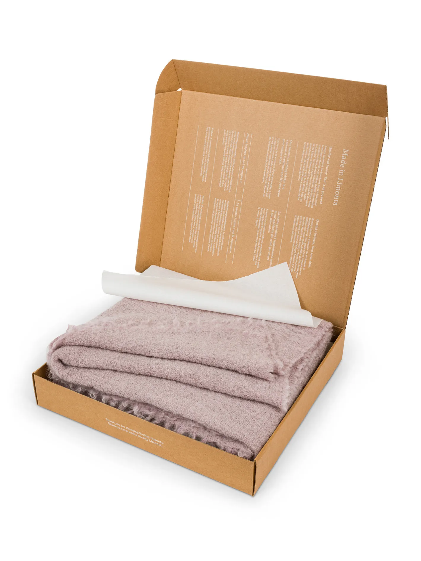 society limonta Biancheria Da Letto|Coperte E Plaid|Plaid morbidissimo in lana e alpaca Special Capsule SOCIETY Made in Italy per Coincasa Rosa