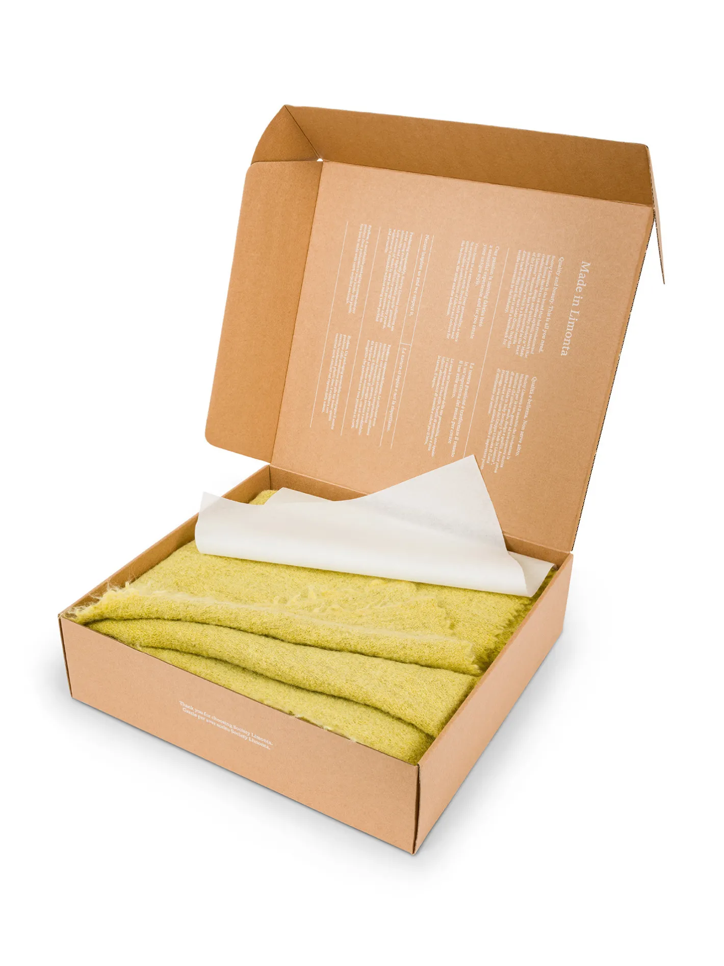 society limonta Biancheria Da Letto|Coperte E Plaid|Plaid morbidissimo in lana e alpaca Special Capsule SOCIETY Made in Italy per Coincasa Giallo limone