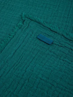 society limonta Biancheria Da Letto|Coperte E Plaid|Plaid morbidissimo in pura lana Special Capsule SOCIETY Made in Italy per Coincasa Petrolio