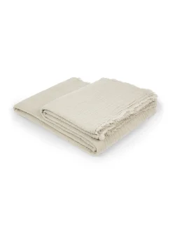 society limonta Biancheria Da Letto|Coperte E Plaid|Plaid morbidissimo in pura lana Special Capsule SOCIETY Made in Italy per Coincasa Beige