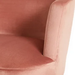 coincasa Divani Poltrone E Pouf|Poltrona in velluto New Juju Rosa cipria