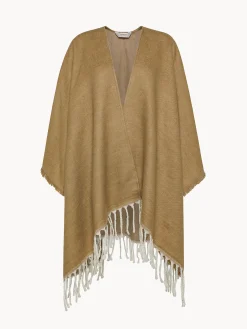Homewear|Poncho sfrangiato bicolore Beige