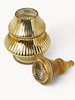 coincasa Contenitori E Cestini|Coppe E Contenitori Natalizi|Porta dolci in vetro elettrolitico ad albero Oro