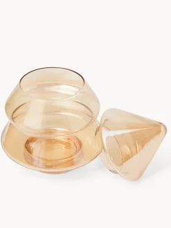 coincasa Contenitori E Cestini|Coppe E Contenitori Natalizi|Porta dolci in vetro spruzzato ad albero Oro