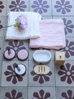 coincasa Accessori Bagno|Biancheria Bagno|Porta sapone in poliresina rigato Bianco