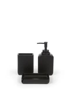 coincasa Accessori Bagno|Biancheria Bagno|Porta sapone poliresina tinta unita Nero