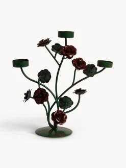 coincasa Lanterne, Candelieri E Portacandele|Porta t-light in ferro lavorato a mano Verde