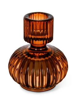 coincasa Lanterne, Candelieri E Portacandele|Porta t-light in vetro Arancione