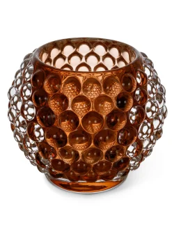 coincasa Lanterne, Candelieri E Portacandele|Porta t-light in vetro bubble Arancione