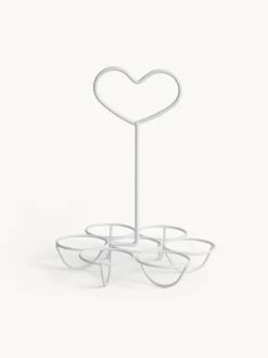 coincasa Accessori E Utensili Cucina|Porta uova ferro smaltato a cuore Bianco
