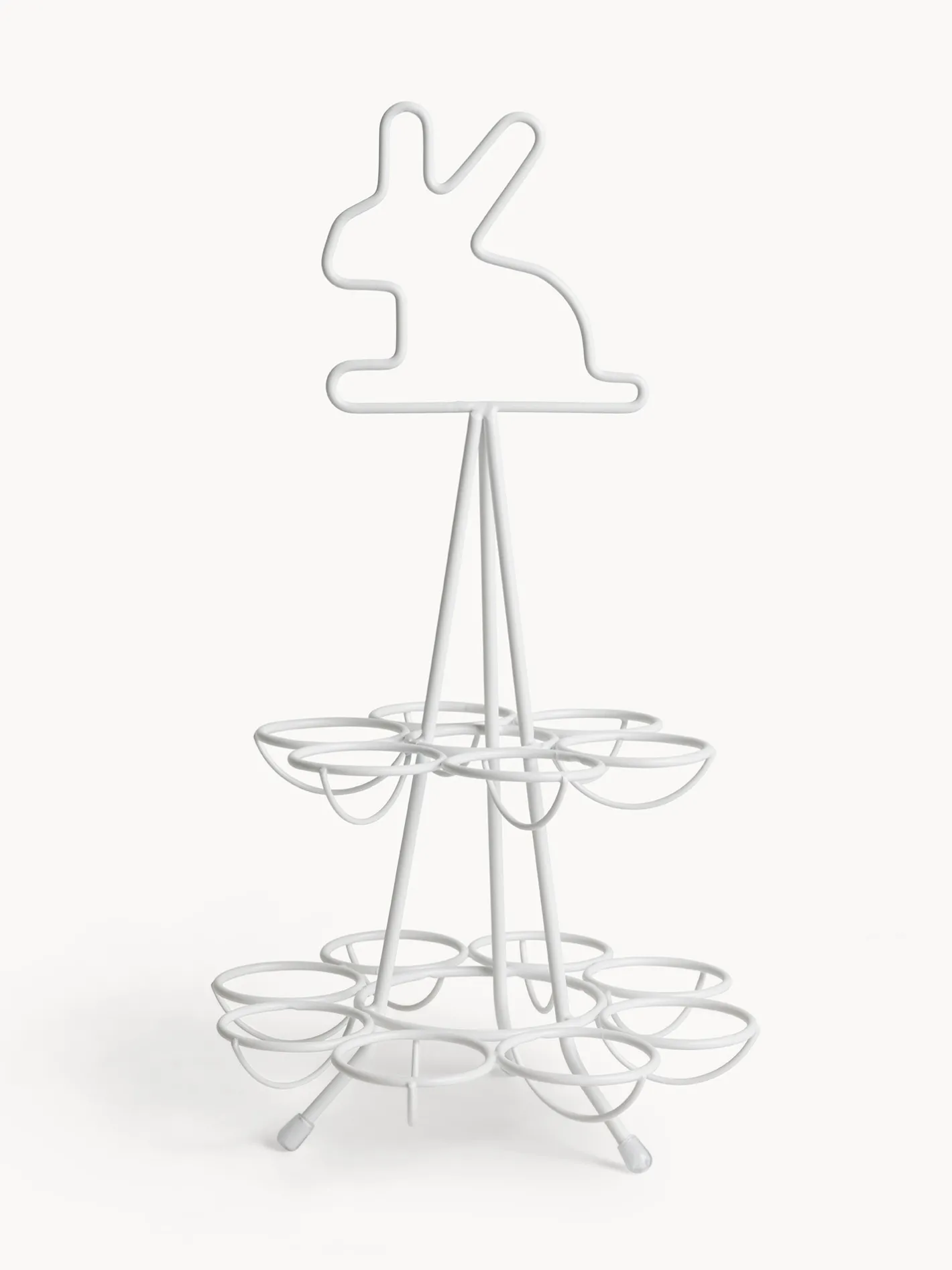 coincasa Accessori E Utensili Cucina|Porta uovo 2 piani ferro smaltato Bianco