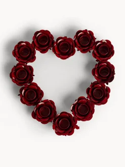 coincasa Soprammobili E Orologi|Portacandele in ferro lavorato a mano Rosso