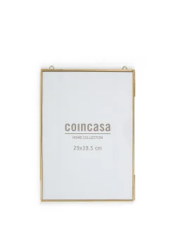 coincasa Portafoto E Cornici|Portafoto murale profili dorati 30x40 Marrone ottone