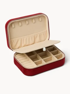 coincasa Soprammobili E Orologi|Altre Decorazioni Natalizie|Portagioie in velluto Rosso