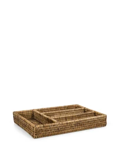 Accessori E Utensili Cucina|Portaposate in rattan Marrone chiaro