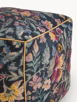 coincasa Divani Poltrone E Pouf|Arredo Soggiorno|Pouf in velluto stampa floreale Multicolor