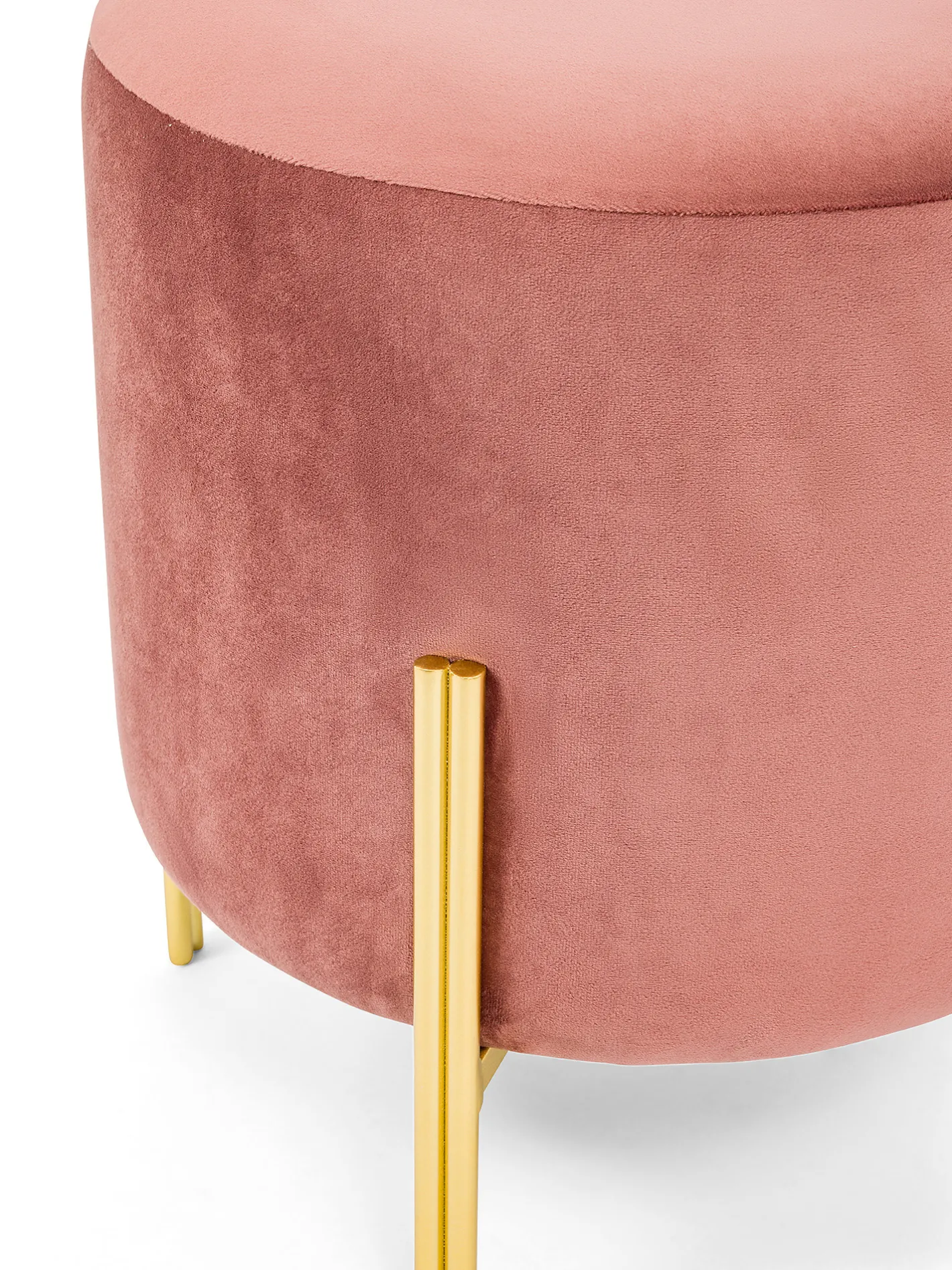 coincasa Divani Poltrone E Pouf|Pouf Pink in velluto Rosa chiaro