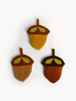 coincasa Biancheria Da Tavola|Presine E Guanti Da Cucina|Presina a forma di ghianda in velluto di puro cotone Multicolor