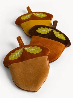 coincasa Biancheria Da Tavola|Presine E Guanti Da Cucina|Presina a forma di ghianda in velluto di puro cotone Multicolor