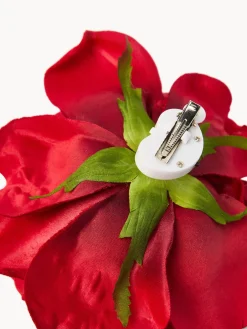 coincasa Altre Decorazioni Natalizie|Rosa in velluto con clip Rosso