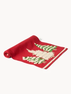 coincasa Runner|Tovaglie E Runner Natalizi|Runner in puro cotone ricamato Multicolor