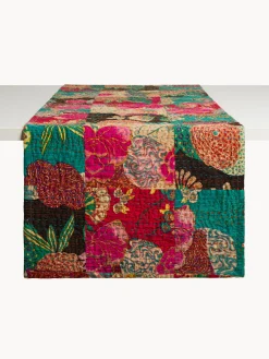 Biancheria Da Tavola|Runner|Runner Kantha in puro cotone Multicolor