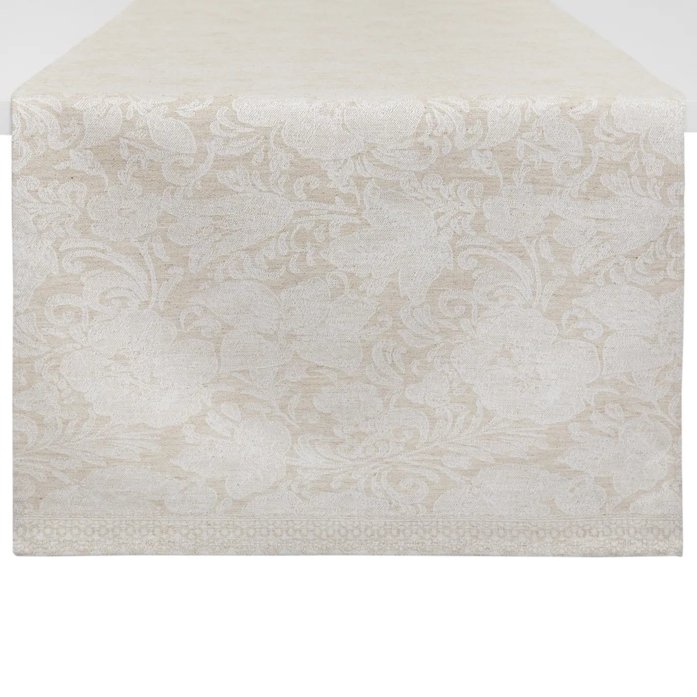 coincasa Biancheria Da Tavola|Runner|Runner misto cotone motivo fortuny Beige