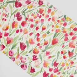 coincasa Biancheria Da Tavola|Runner|Runner puro cotone stampa tulipani Multicolor