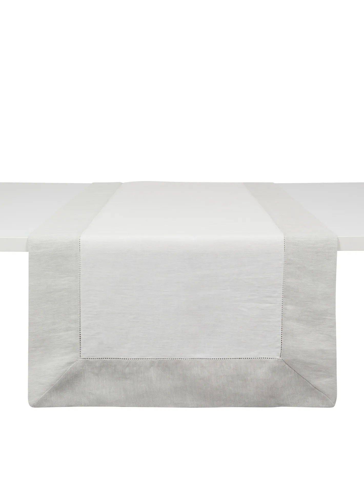 coincasa Biancheria Da Tavola|Runner|Runner puro lino orlo ajour Bianco