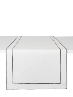 coincasa Biancheria Da Tavola|Runner|Runner slub di cotone con overlock Bianco
