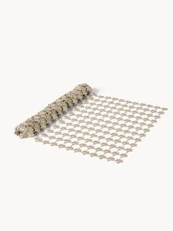 coincasa Runner|Tovaglie E Runner Natalizi|Runner traforato in lurex argento Grigio argento