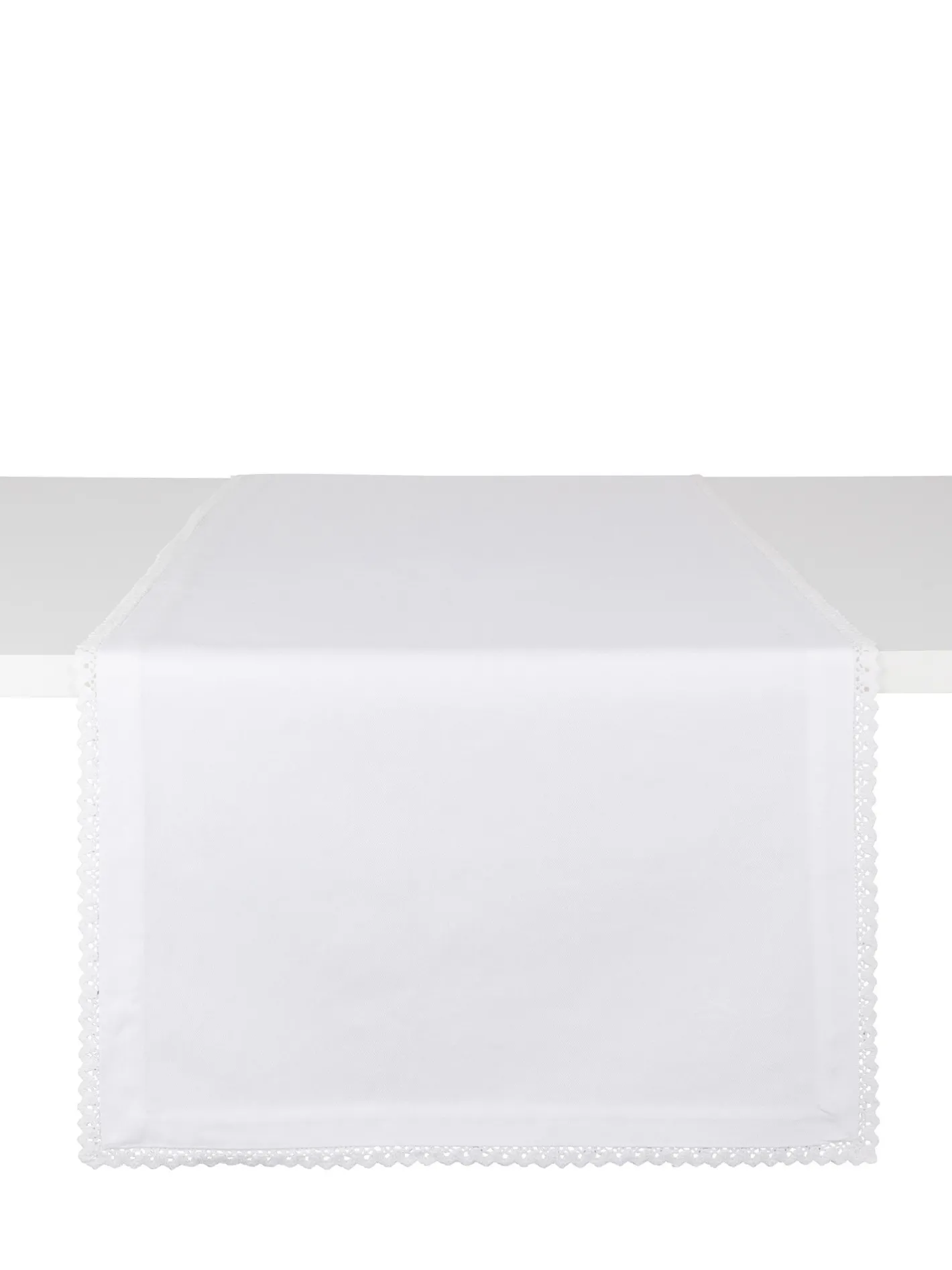 coincasa Biancheria Da Tavola|Runner|Runner twill di cotone con ricamo Bianco