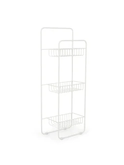 coincasa Accessori Bagno|Biancheria Bagno|Scaffale portaoggetti 3 ripiani Bianco